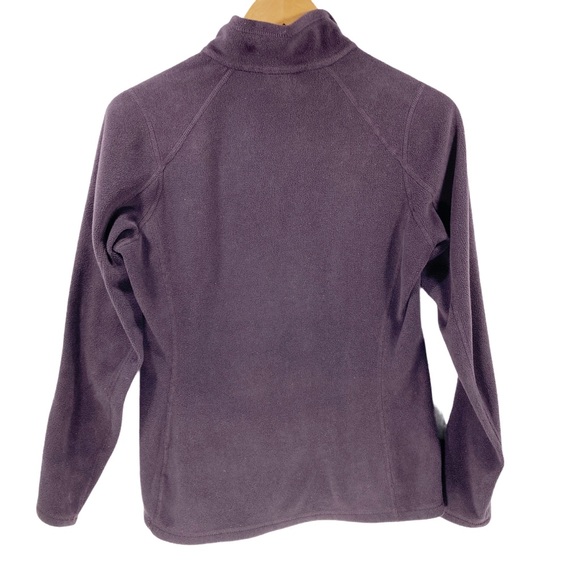 Small Purple Pullover North Face Women's Microvelour 1/4-Zip Fleece Layer Jacket - Picture 8 of 10